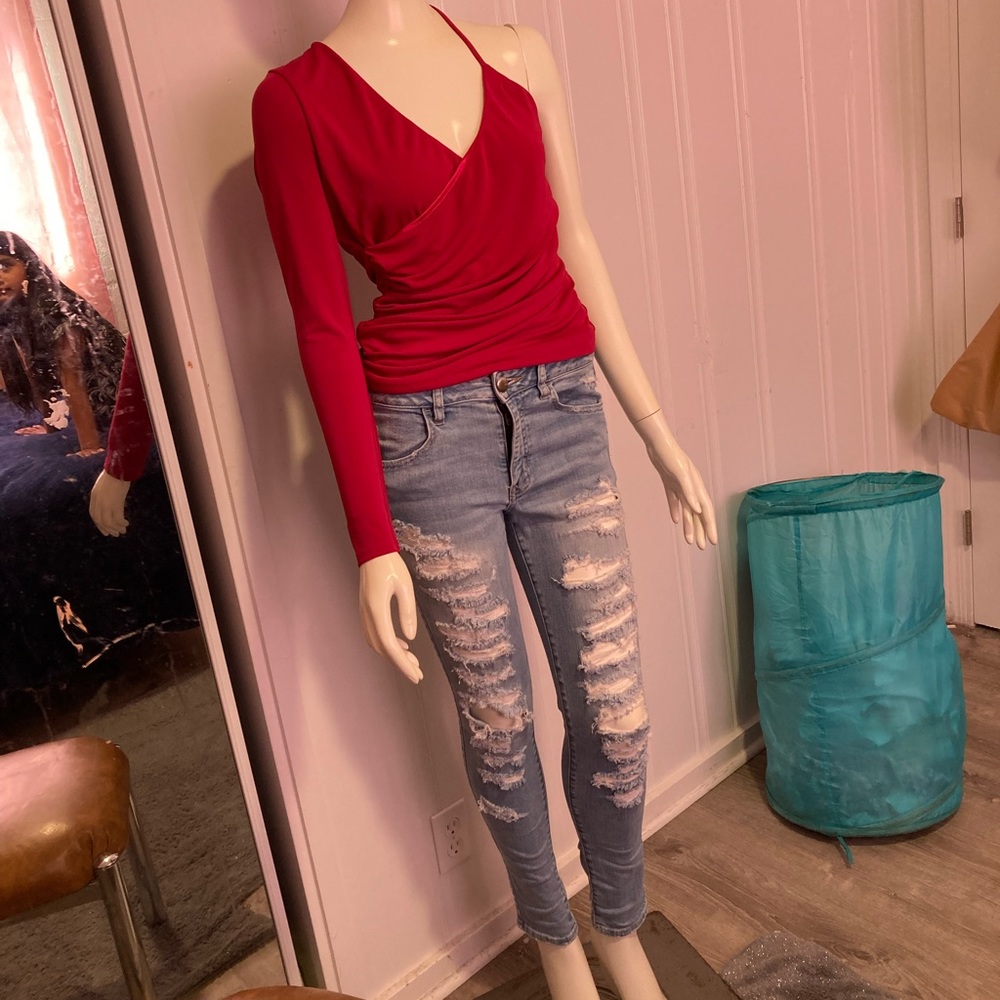 (set) Bebe sexy top(small) & AE skinny jeans(sz 6)
